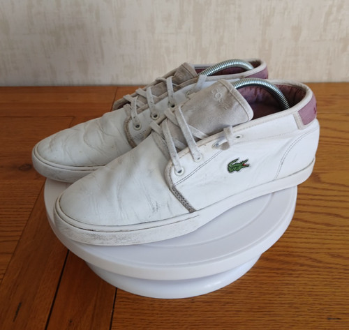 Lacoste white leather lace - lacoste, lace-up