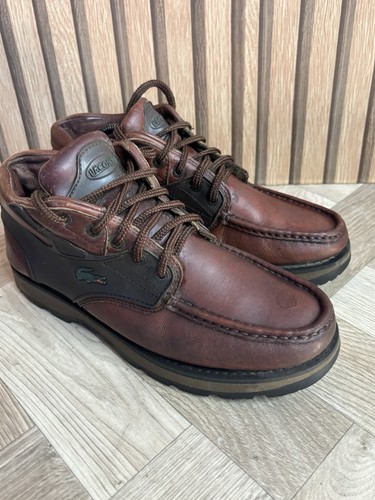 Lacoste vintage brown leather